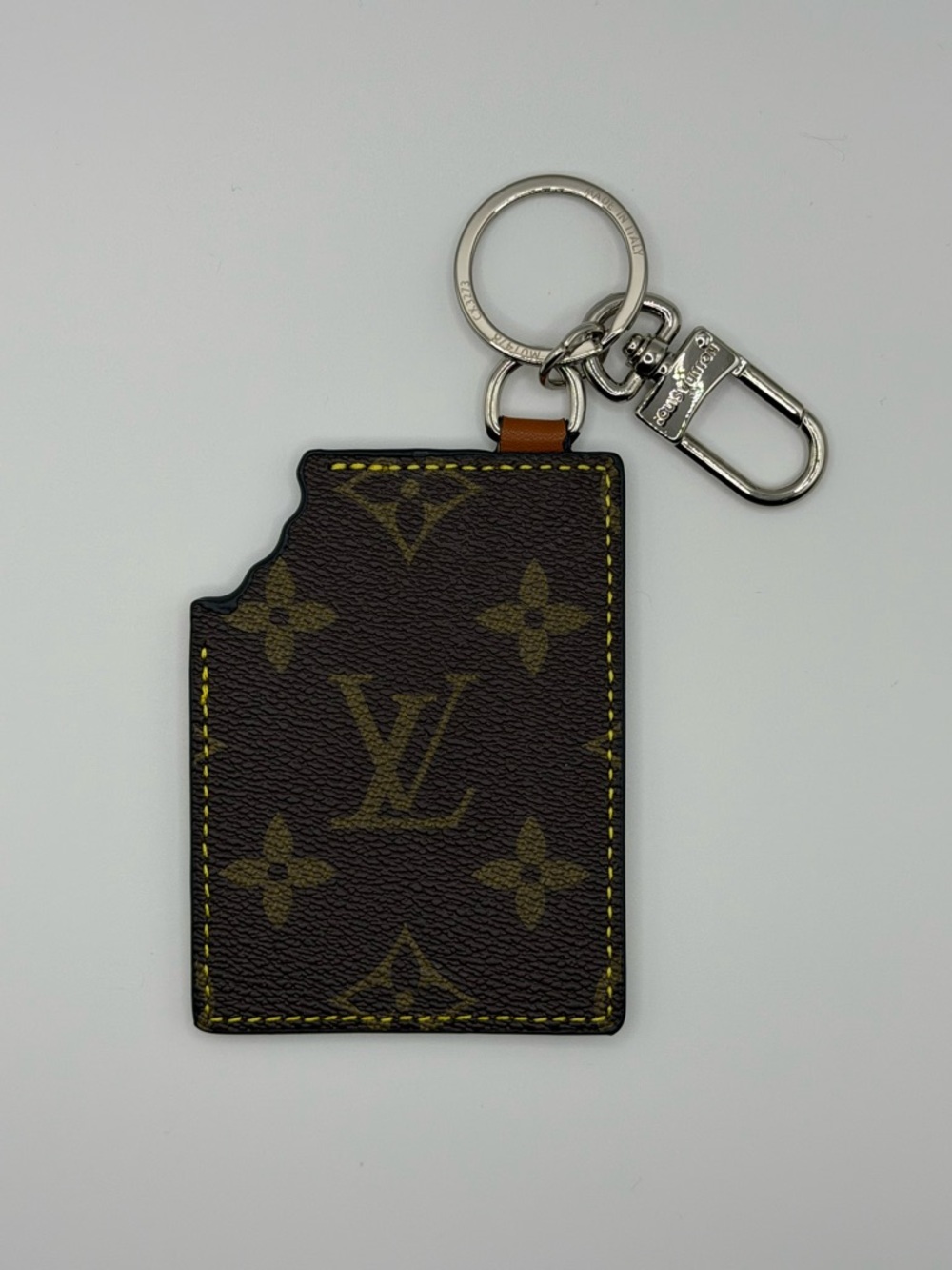 Louis Vuitton Monogram Brown & Gold Card Holder Key Ring